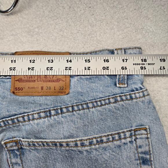 Vtg Levis 550 Jeans Mens 38x32 (35x32) Relaxed Fit Tapered Made in USA Denim 90s - Picture 8 of 14